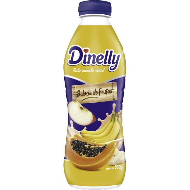 Bebida Láctea Dinelly Salada de Frutas 800g