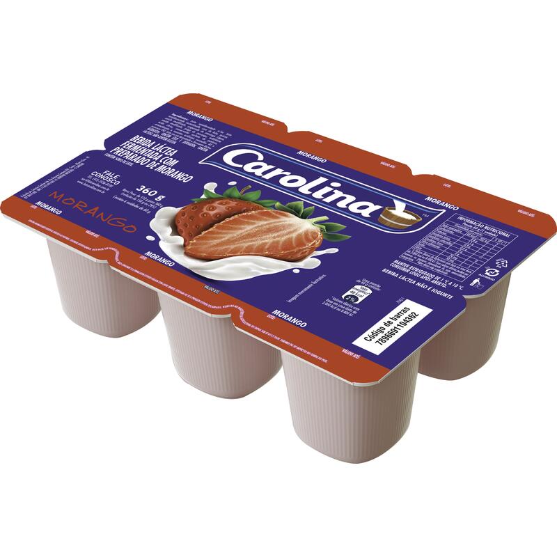 Bebida Láctea Carolina Morango 360g