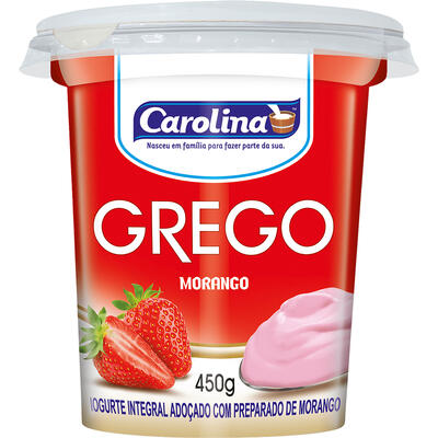 Iogurte Grego Carolina Morango 450g