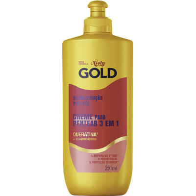 Creme para Pentear Niely Gold Reconstrução Potente 250ml