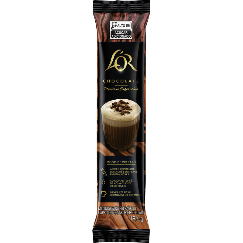 Cappuccino Solúvel L'OR Chocolate 19,6g