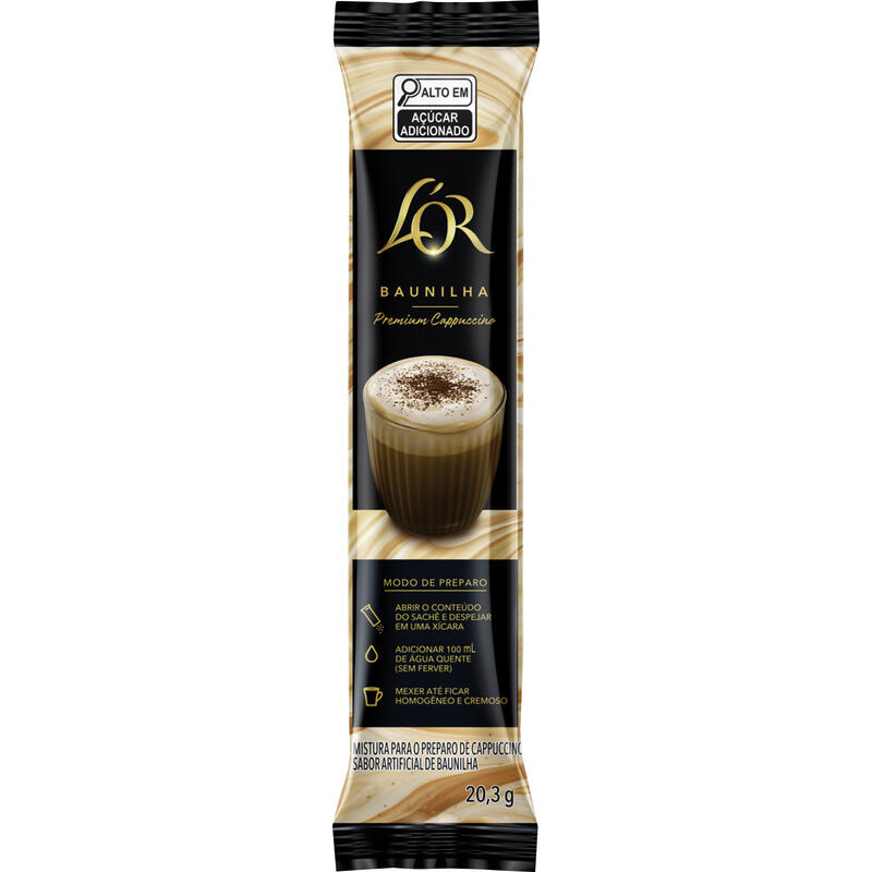 Cappuccino Solúvel L'OR Baunilha 20,3g