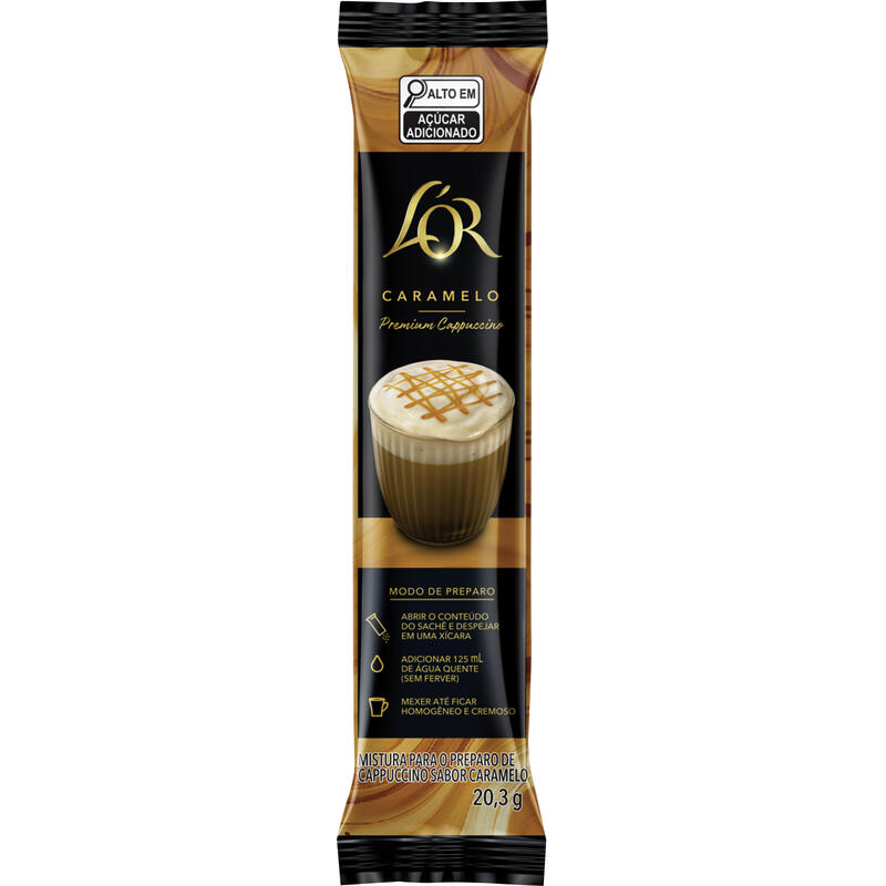 Cappuccino Solúvel L'OR Caramelo 20,3g