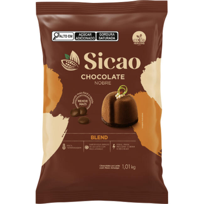 Cobertura de Chocolate em Gotas Sicao Nobre Blend 1,01kg