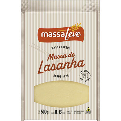 Massa para Lasanha Massa Leve 500g