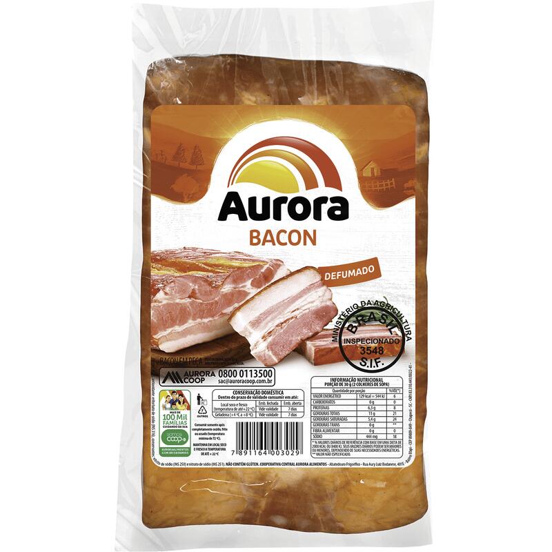 Bacon Aurora Defumado Preço por quilo na peça