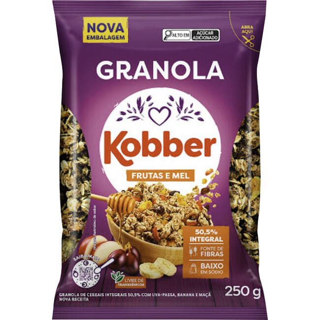 Granola Kobber Frutas e Mel 250g