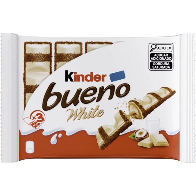 Kinder Bueno White Chocolate Branco 3 Unis 117g