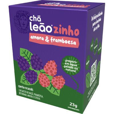 Chá Leão Kids Amora e Framboesa 10x2,3g