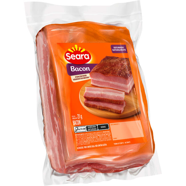 Bacon em Pedaço Seara Preço por quilo na peça