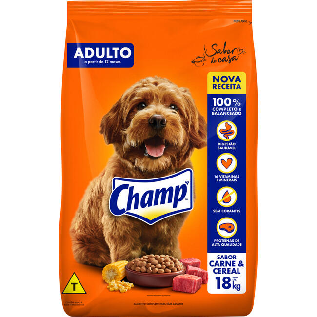 Alimento para Cães Champ Carne e Cereal 18kg