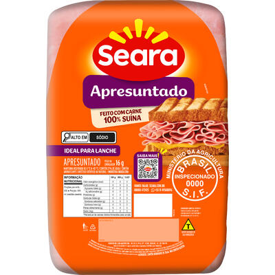 Apresuntado Seara Preço por quilo na peça