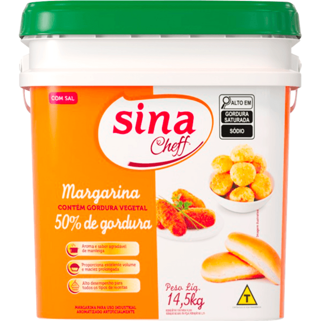 Margarina Sina Chef 50% Lipídios Com Sal 14,5kg