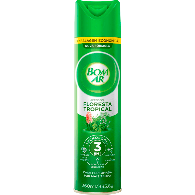 Desodorizador Aerossol Bom Ar Floresta Tropical 360ml
