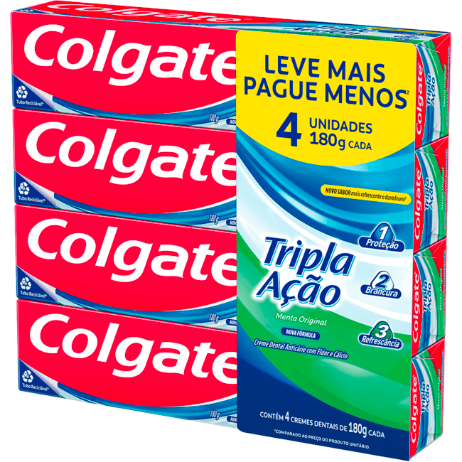 Creme Dental Colgate Tripla Ação 4x180g