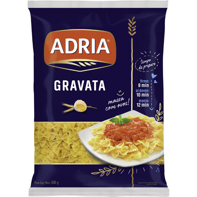 Macarrão com Ovos Adria Gravata 500g