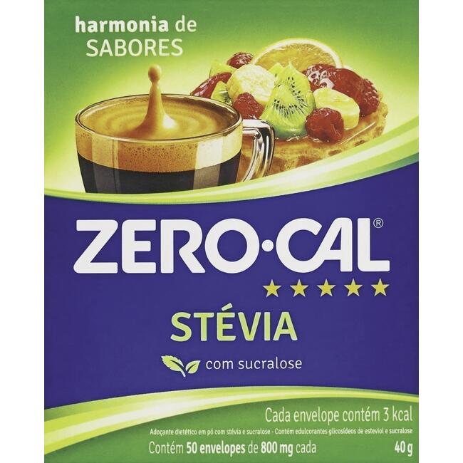Adoçante em Pó Zero-Cal Stévia 50x0,8g