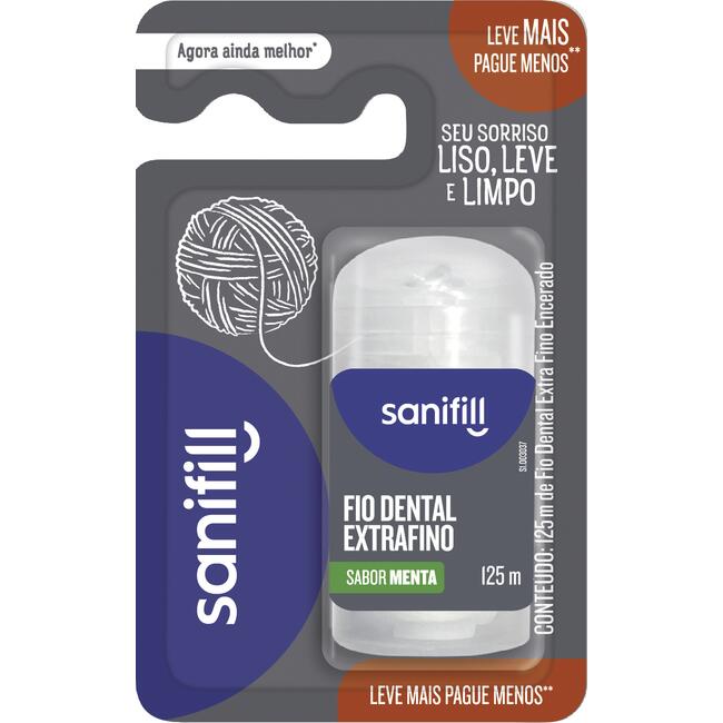 Fio Dental Sanifill Extrafino - 125m un