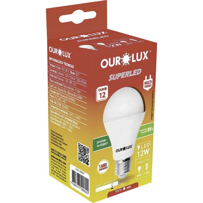 Lâmpada Superled Ourolux 12w - Bivolt un