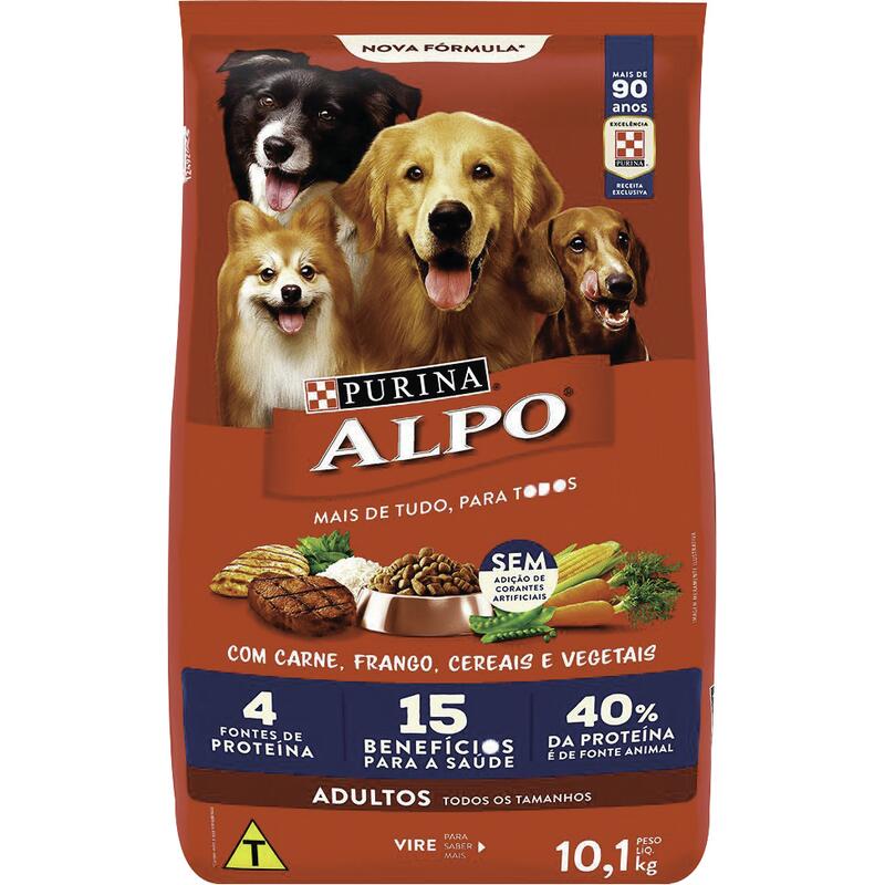 Alimento para Cães Alpo Carne e Vegetais 10,1kg