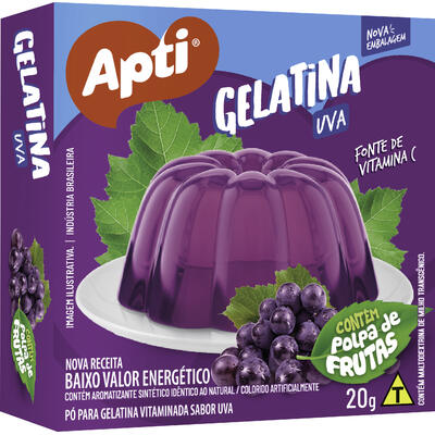 Gelatina em Pó Apti Uva 20g