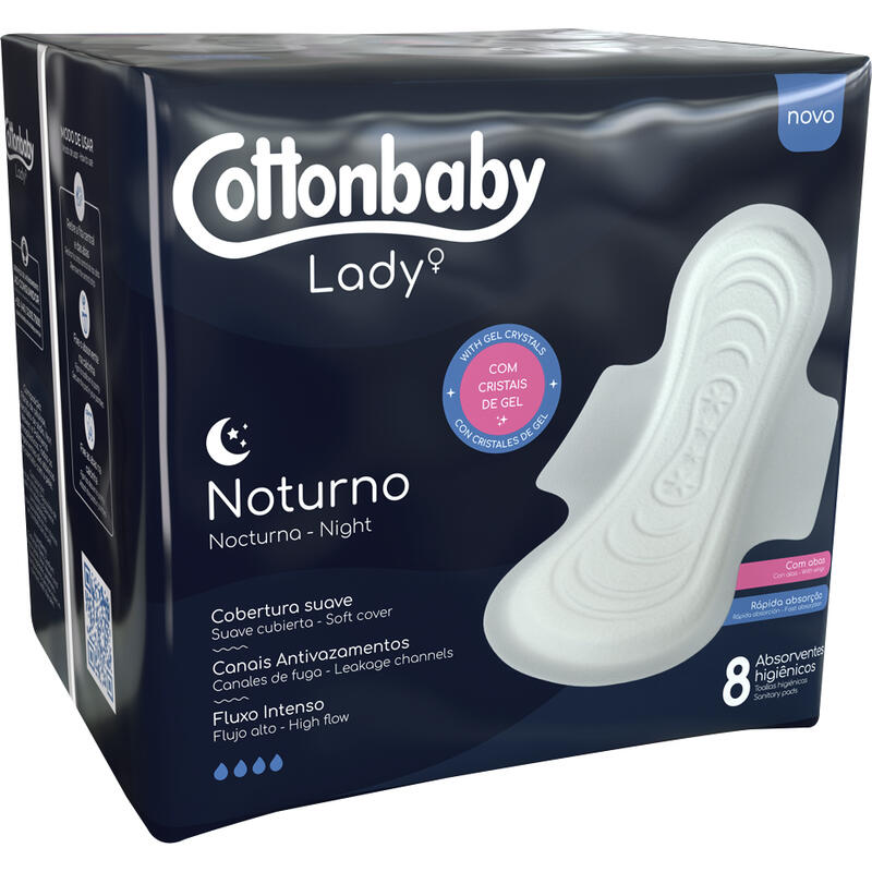 Absorvente Noturno Lady Suave com Abas 8 un