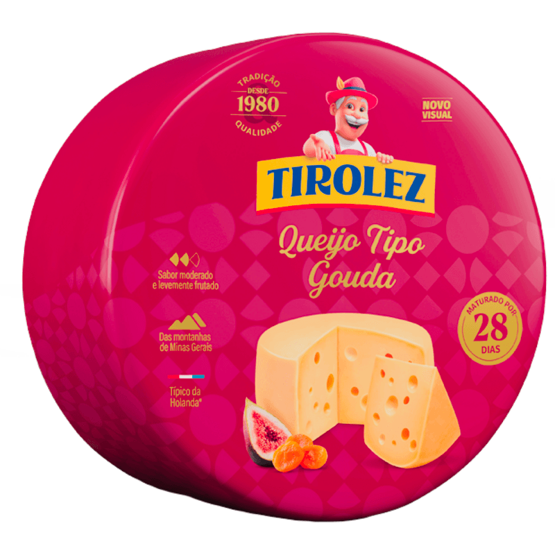 Queijo tipo Gouda Tirolez Preço por quilo na peça