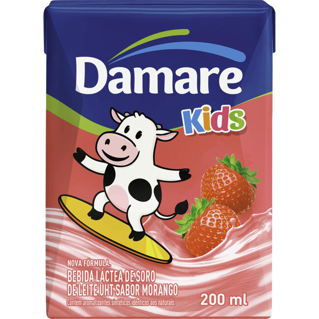 Bebida Láctea Damare Morango 200ml