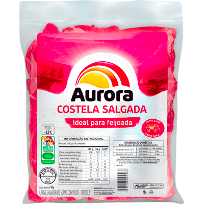 Costela Salgada Porc Aurora Preço por quilo no pacote
