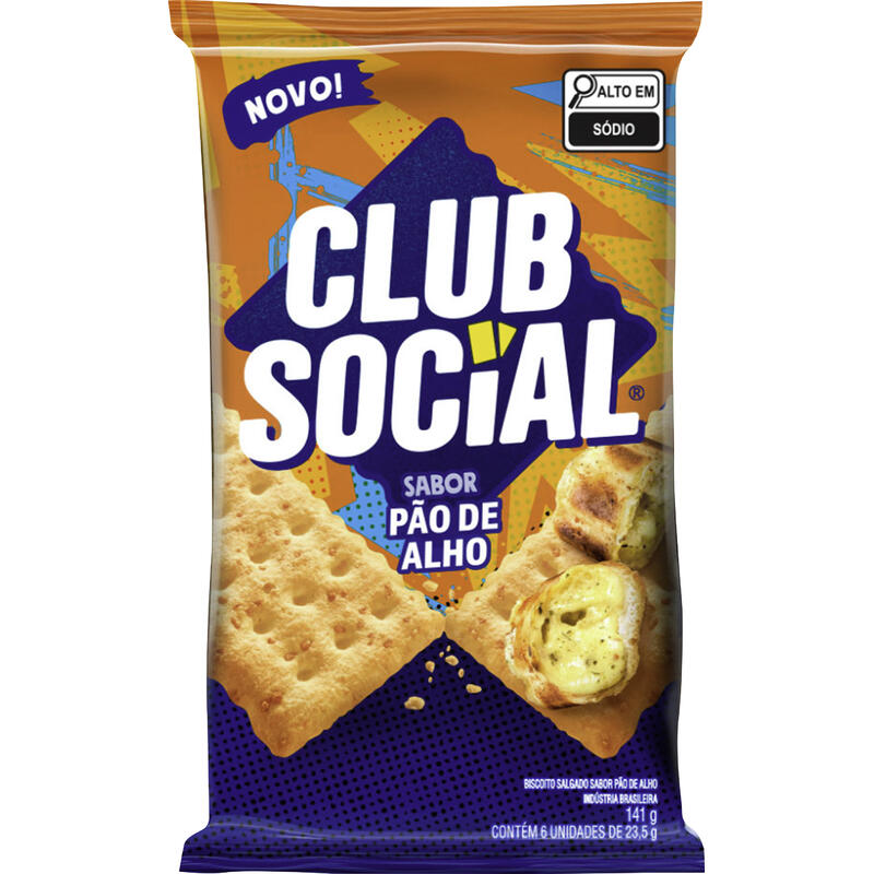 Biscoito Club Social Pão de Alho 141g