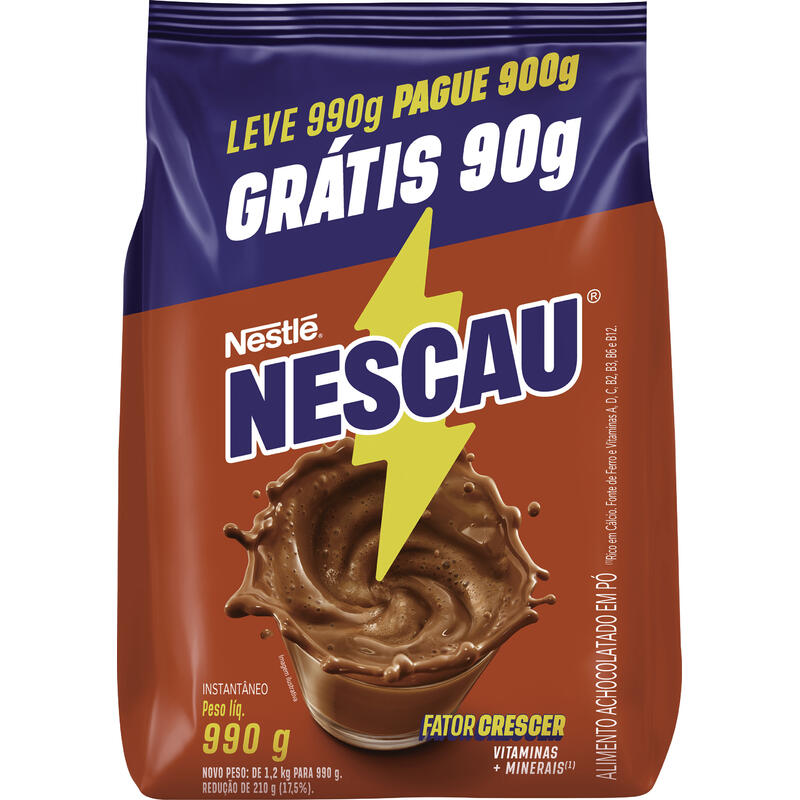 Achocolatado em Pó Nescau LV 990g PG 900g