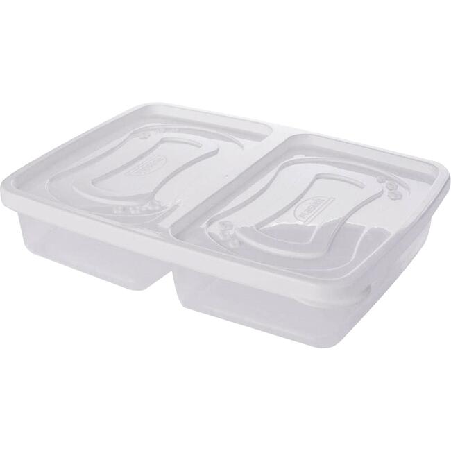 Pote Retangular Com 2 Divisórias 1.1lt Plasútil