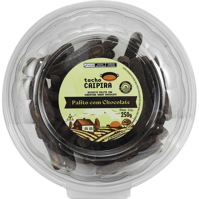 Biscoito Tacho Caipira Palito com Chocolate 250g