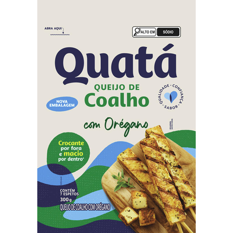 Espeto de Queijo Coalho Quatá Orégano 300g