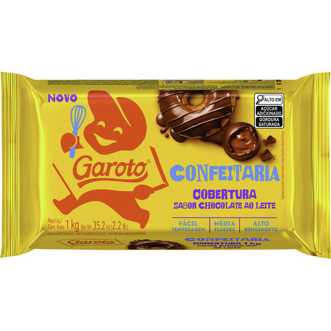 Cobertura de Chocolate Garoto Confeitaria Ao leite 1kg