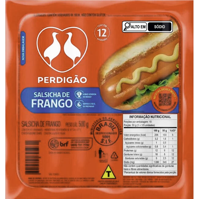 Salsicha de Frango Perdigão Resfriada 500g