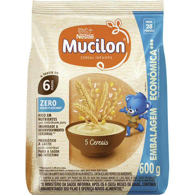 Mucilon Zero 5 Cereais 600g
