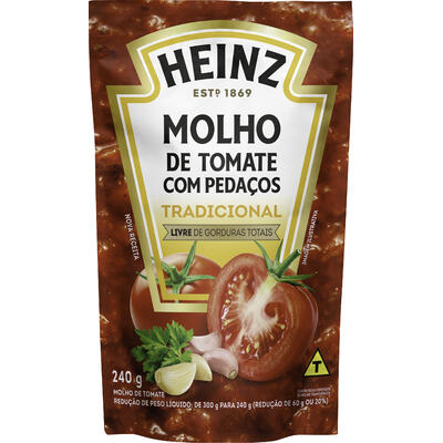 Molho de Tomate Heinz Pedaço Tradicional 240g