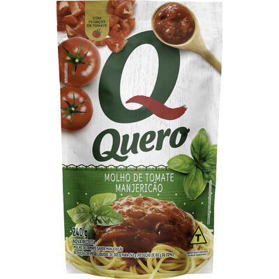Molho de Tomate Quero Manjericão Sachet 240g