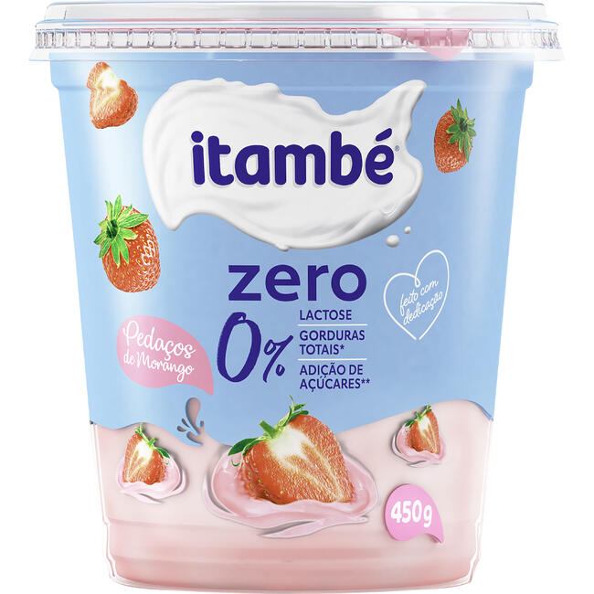 Iogurte Zero Itambé Pedaços de Morango 450g