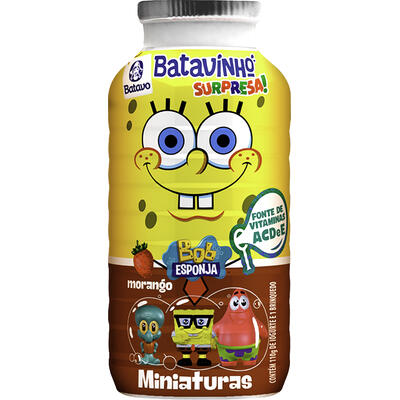 Iogurte Bob Esponja Morango 110g C/Miniaturas