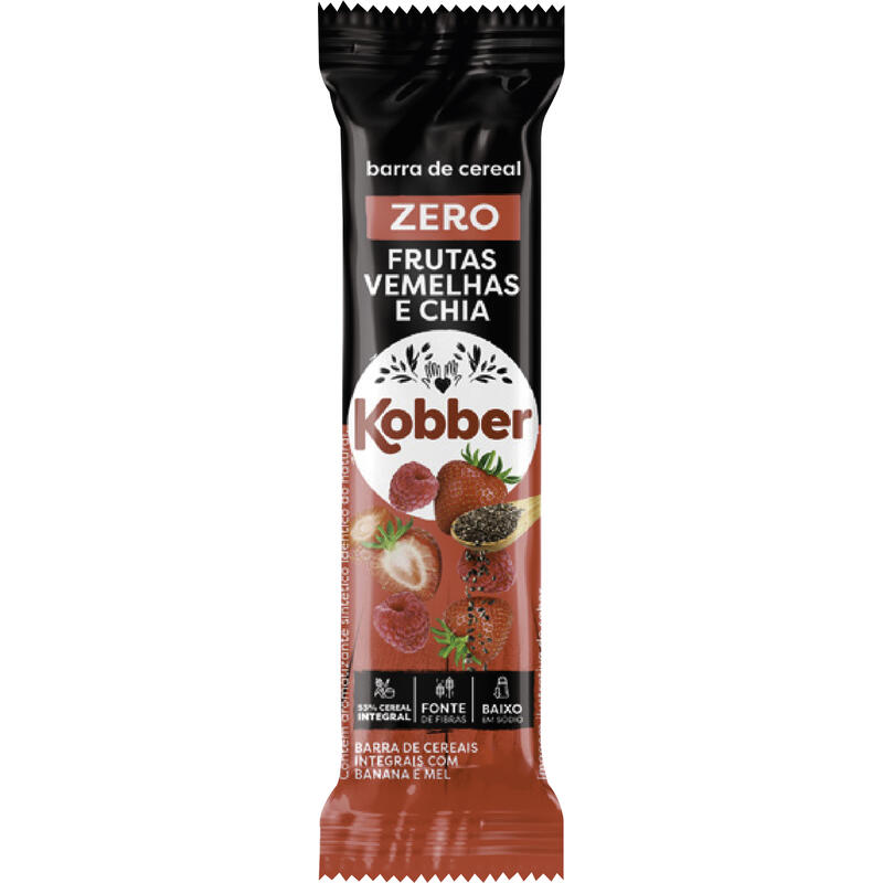 Barra de Cereais Kobber Zero Frutas Vermelhas 18g