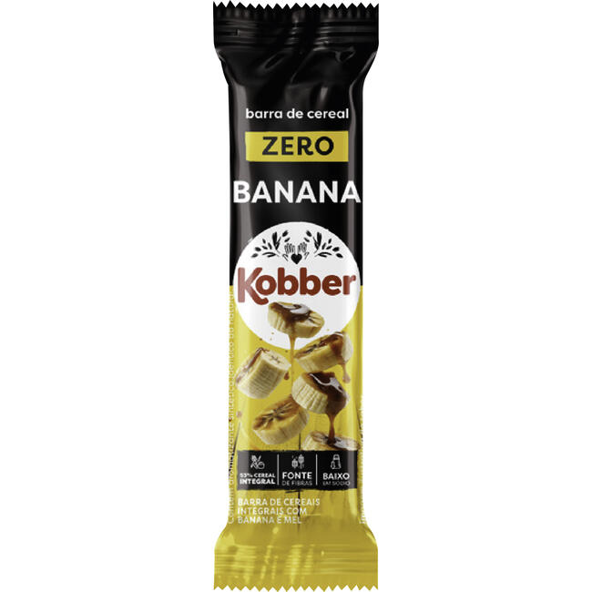 Barra de Cereais Kobber Zero Banana 18g