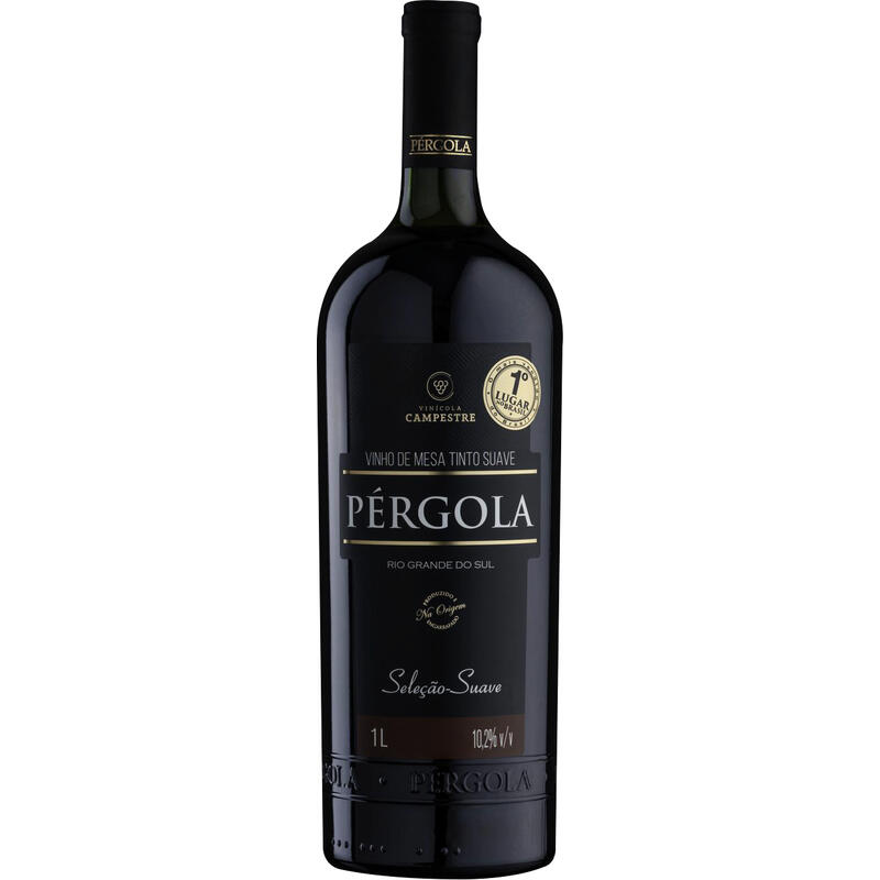 Vinho Pérgola Tinto Suave 1L