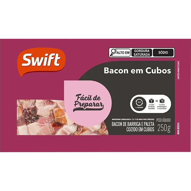 Bacon em Cubos Swift 250g