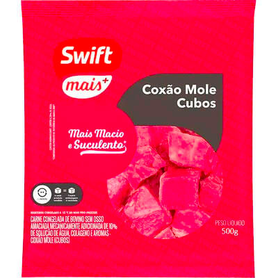 Carne Bovina em Cubos Swift Coxão mole 500g