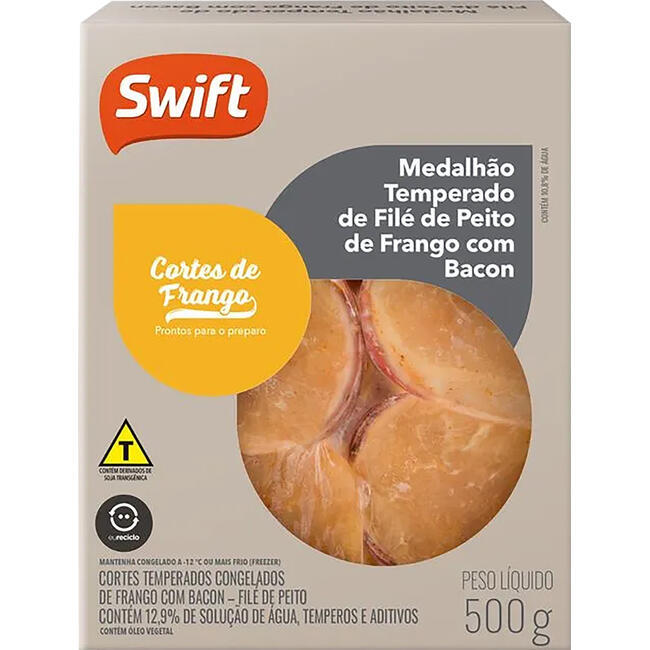 Medalhão de Frango Swift Bacon 500g