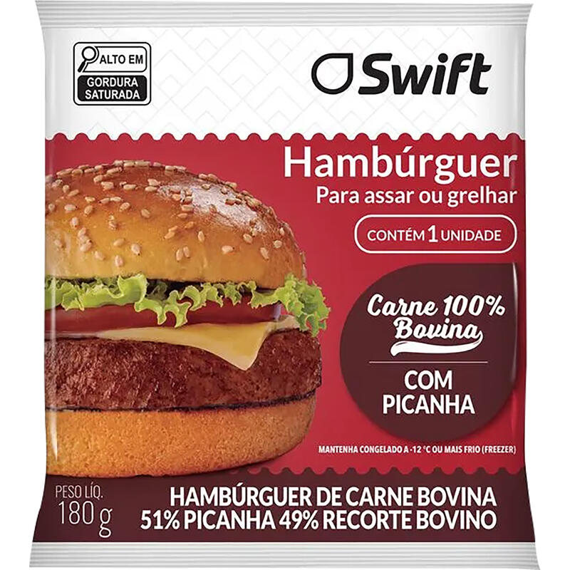 Hambúrguer Bovino Swift Picanha 180g