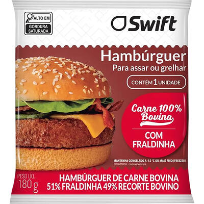 Hambúrguer Bovino Swift Fraldinha 180g
