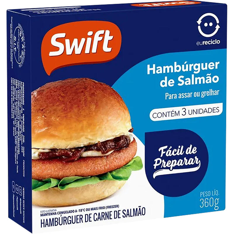 Hambúrguer de Salmão Swift 360g